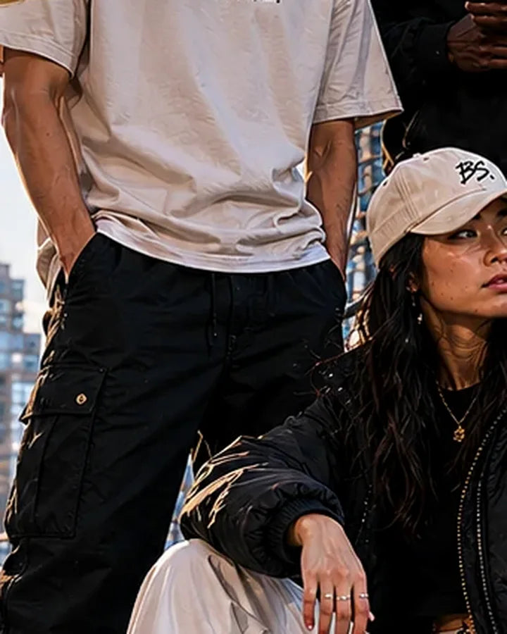 Graffiti Black Relaxed Joggers BLANCSTATE campaign preview