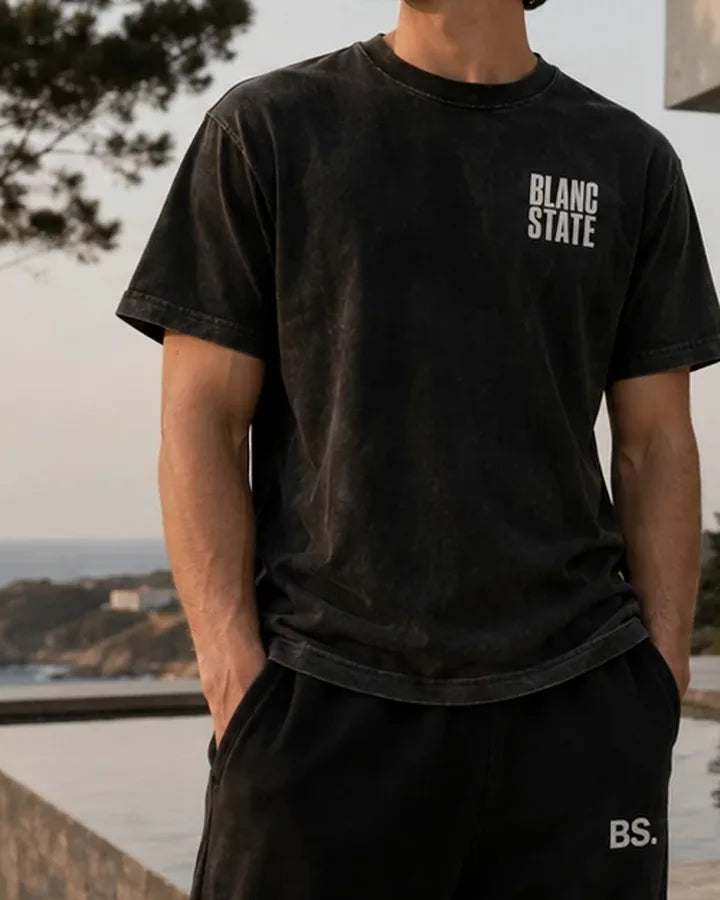 Split Black Relaxed Joggers BLANCSTATE campaign preview