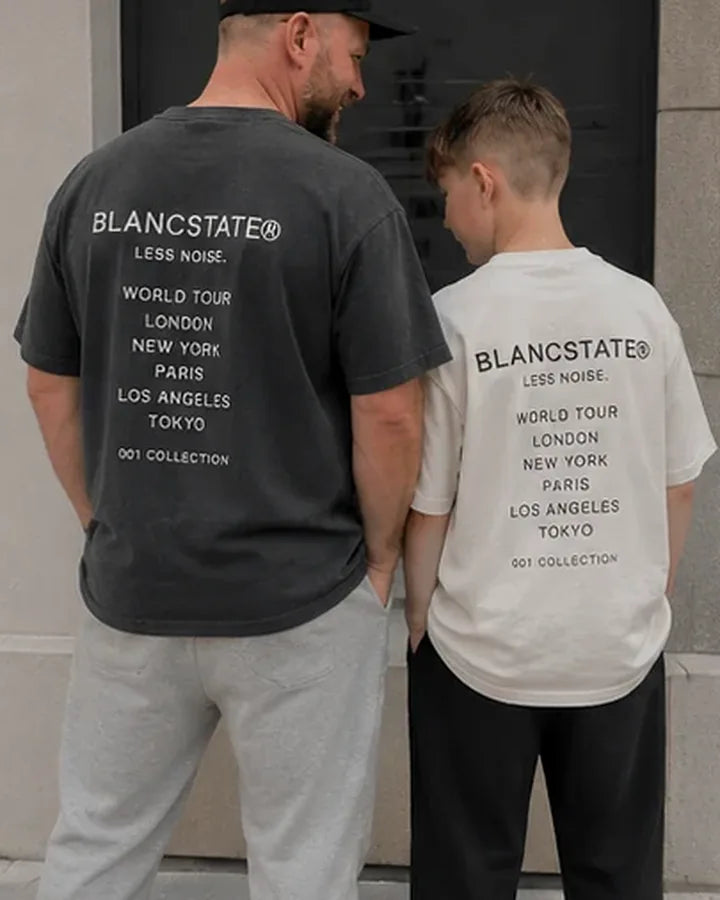 Wordmark White Relaxed Joggers BLANCSTATE campaign preview