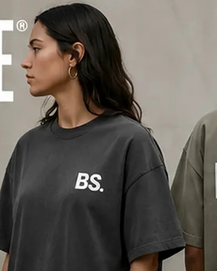BS. Black Oversized Faded T-Shirt BLANCSTATE campaign preview