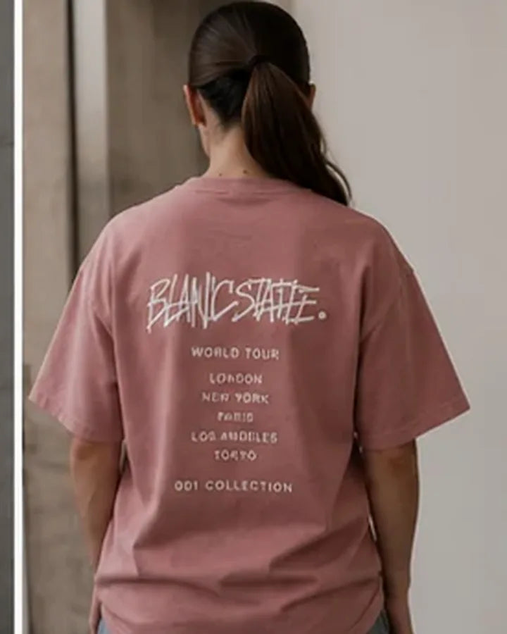 Graffiti White Oversized Faded T-shirt BLANCSTATE campaign preview