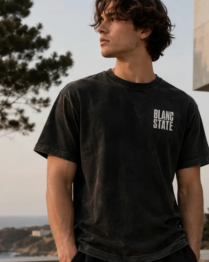 Split Black Relaxed Training Shorts BLANCSTATE campaign preview